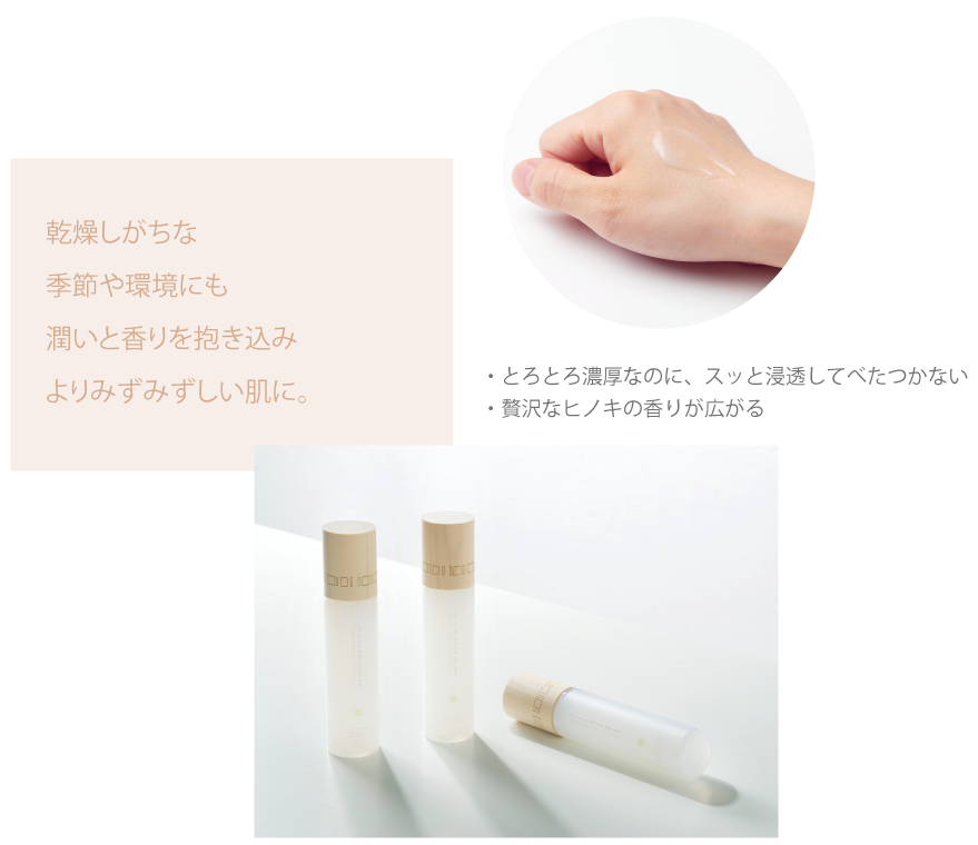４つの天然植物系エキスが潤いをさらにサポート
